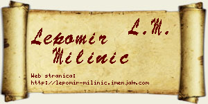 Lepomir Milinić vizit kartica